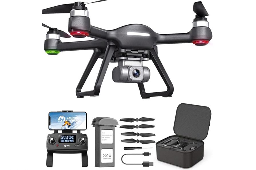 Holy Stone HS700E 4K UHD Drone with EIS Anti Shake 130 FOV Camera for Adults, GPS Quadcopter with 5GHz FPV Transmission, Brushless Motor, Easy Auto Return Home, Follow Me and Outdoor Carrying Case product image