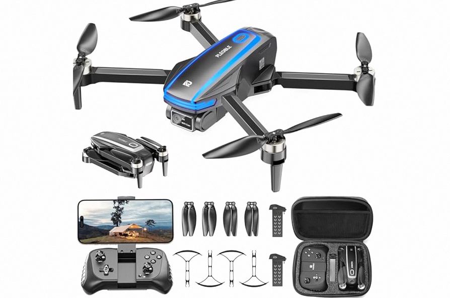Drones with Camera for Adults 4K Brushless Motor Drone for Kids Beginners, FPV Foldable RC Quadcopter with Propeller Guards, 2 Batteries, 1500mAh, 130° Lens, WiFi, Voice Control, Gesture Photography, Gift Toys for Men Boys product image