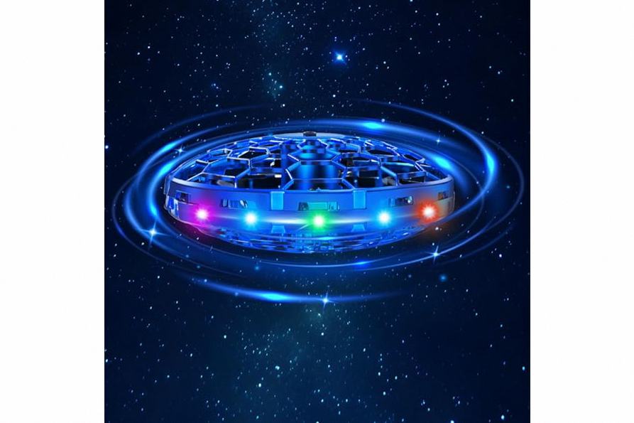 Hand Operated Flying Toy Drone for Kids, 360° Hands Free Motion Sensors Mini Drone with Cool LED Lights, Easy Indoor Small UFO Toy Flying Ball Drone for 6 7 8 9 10+ Year Old Boys and Girls (Blue) product image