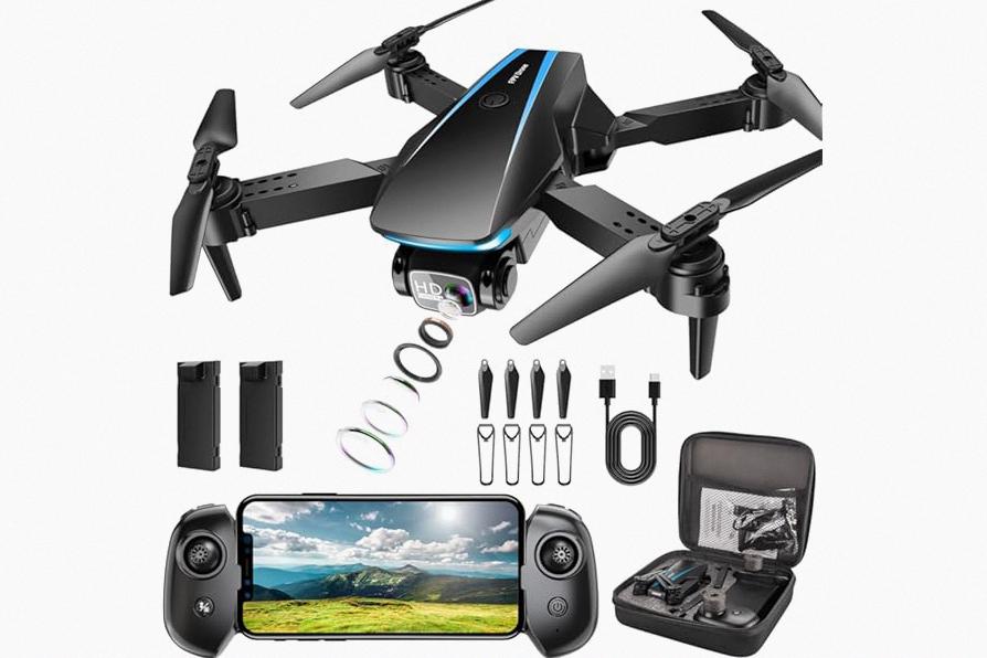 Oddire Drone with Camera - Drones for Adults, with 2 Batteries, Carrying Case, Propellers, 1080P HD Foldable Drone with Stable Hover, Trajectory Flight, Gravity Control, One Key Take Off/Land, 3D Flip product image
