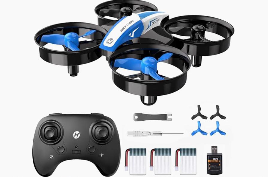 Holy Stone Mini Drone for Kids and Beginners RC Nano Quadcopter Indoor Small Helicopter Plane with Auto Hovering, 3D Flips, Headless Mode and 3 Batteries, Great Gift Toy for Boys and Girls, HS210 Blue product image