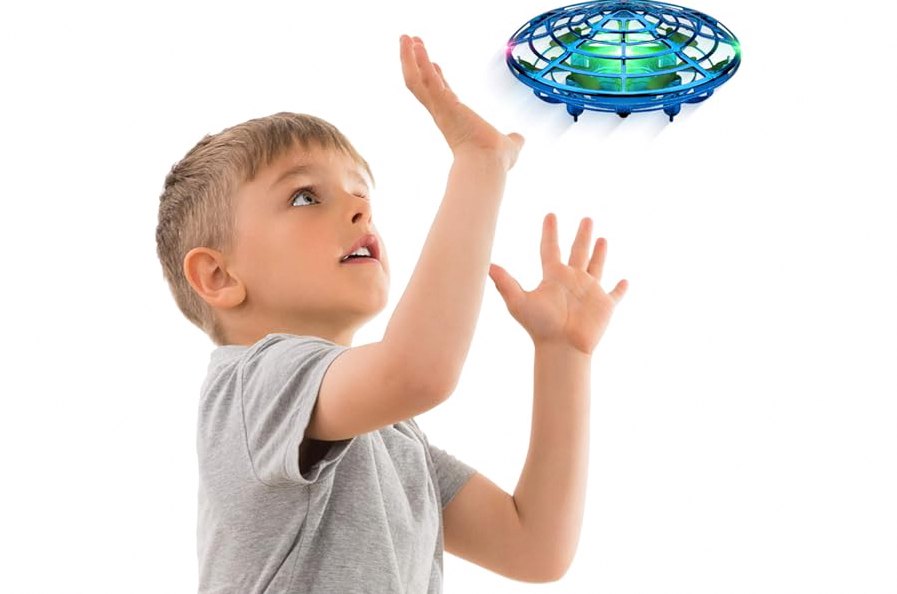 Force1 Scoot Hand Operated Drone for Kids or Adults - Hands Free Motion Sensor Mini Drones, Easy LED Indoor Rechargeable UFO Toy Flying Orb Ball Drone Toys for Boys and Girls (Blue) product image