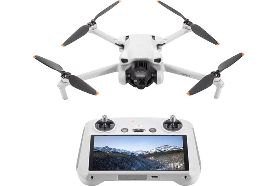 DJI Mini 3 (DJI RC), Lightweight 3x Mechanical Gimbal Drones with Camera for Adults 4K, 38-min Flight Time, up to 32800ft (10km) Video Transmission, Vertical Shooting, GPS Auto Return Integrated product image