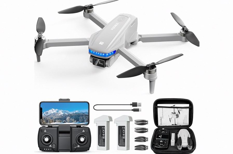 PLEGBLE GPS Drones with Camera for Adults 4K, Brushless Motor FPV Drone with Auto Return, Follow Me,Tap Fly & Circle Fly, Under 249g, 46 Mins Flight, Foldable Drone for Adults Beginners product image