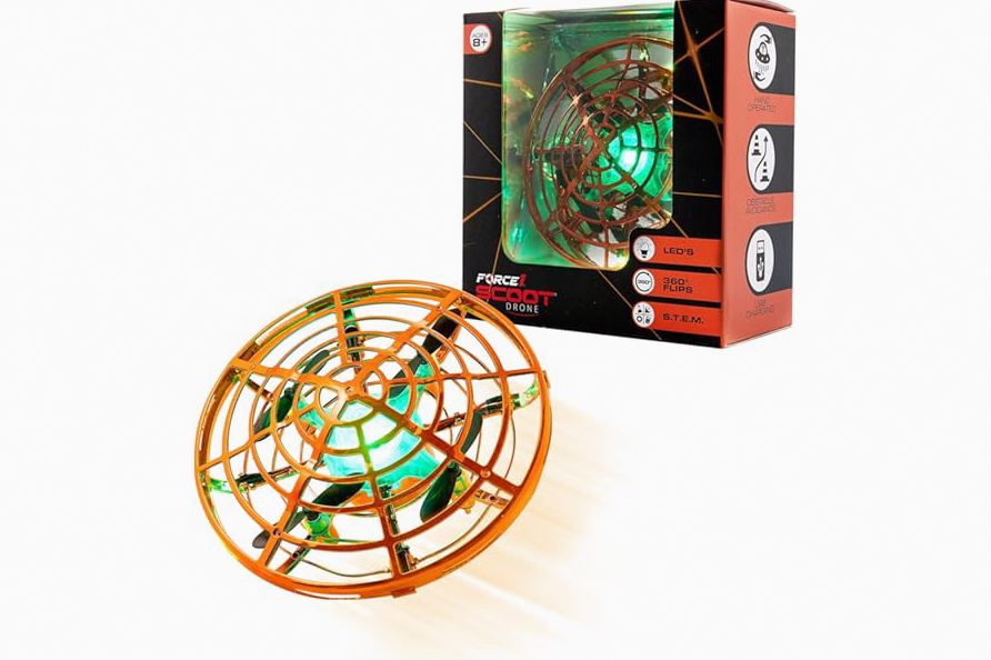 Force1 Scoot Skeet Mini Drone Electronic Shooting Game for Kids (Drone Only)- Hand Drones for Kids Compatible with Scoot Skeet LED Blaster, Electronic Target Game Indoor Flying Ball Drone Toy (Orange) product image