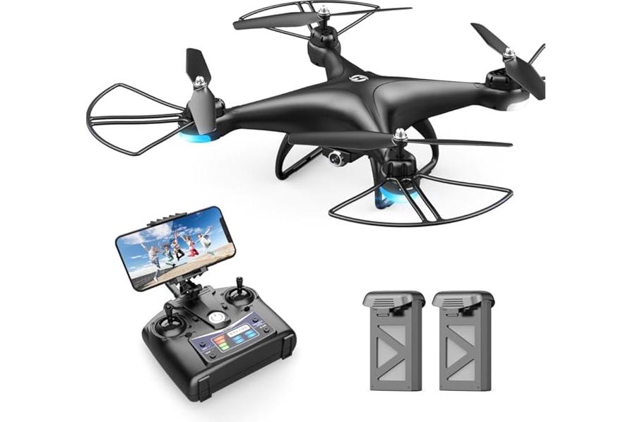 Holy Stone HS110D FPV RC Drone With 1080P HD Camera Live Video 120 Wide Angle WiFi Quadcopter With Gravity Sensor, Voice Control, Gesture Control, Altitude Hold, Headless Mode, 3D Flip RTF 2 Batteries product image