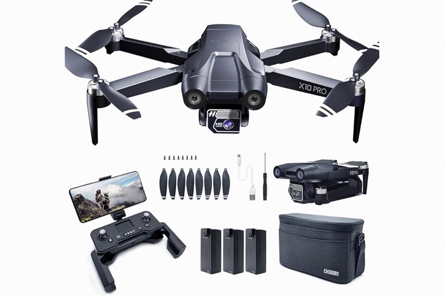 CHUBORY X10 PRO GPS Drone with Camera for Adults 4K UHD, 90 Min Long Flight Time,3280 FT Long Control Range, Auto Return, Follow Me, Brushless Motor, 5G FPV RC Quadcopter for Beginners(<0.55bl) product image