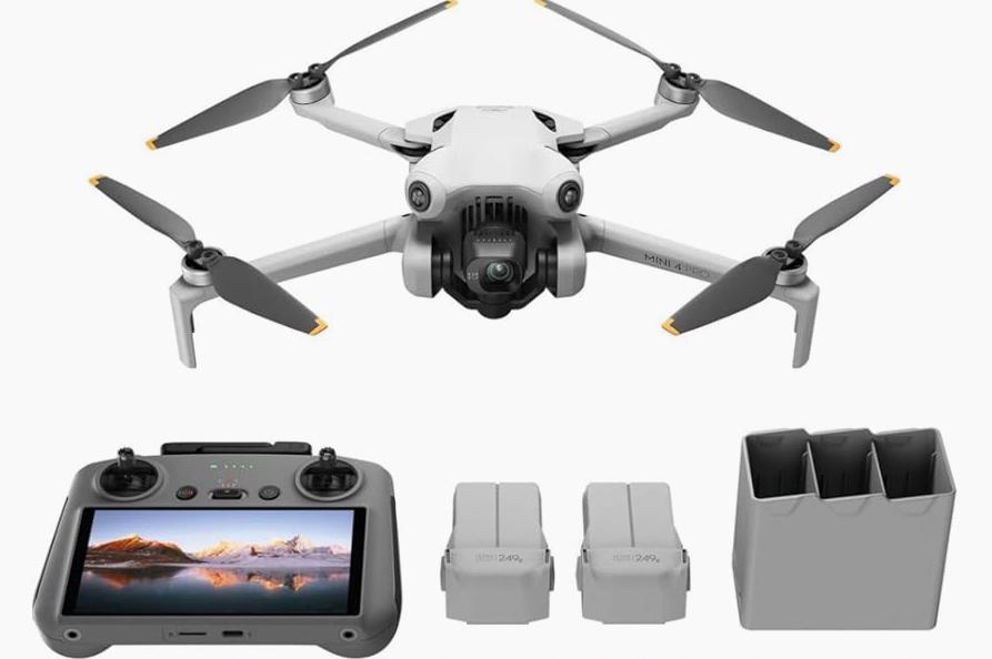 DJI Mini 4 Pro Fly More Combo with DJI RC 2, Drones with Camera for Adults 4K, Under 0.549 lbs/249 g, 3 Batteries for up to 102 Mins Flight Time, Smart Return to Home, Drone for Beginners product image