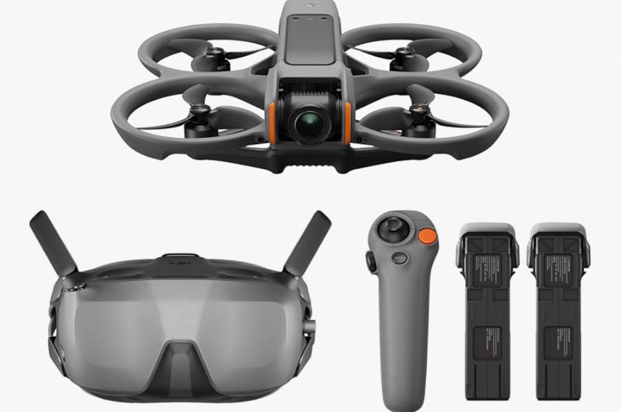 DJI Avata 2 Fly Smart Combo (Three Batteries), FPV Drone with Camera 4K, Immersive Experience, One-Push Acrobatics, Built-in Propeller Guard, 155° FOV, Camera Drone with Goggles N3 and RC Motion 3 product image