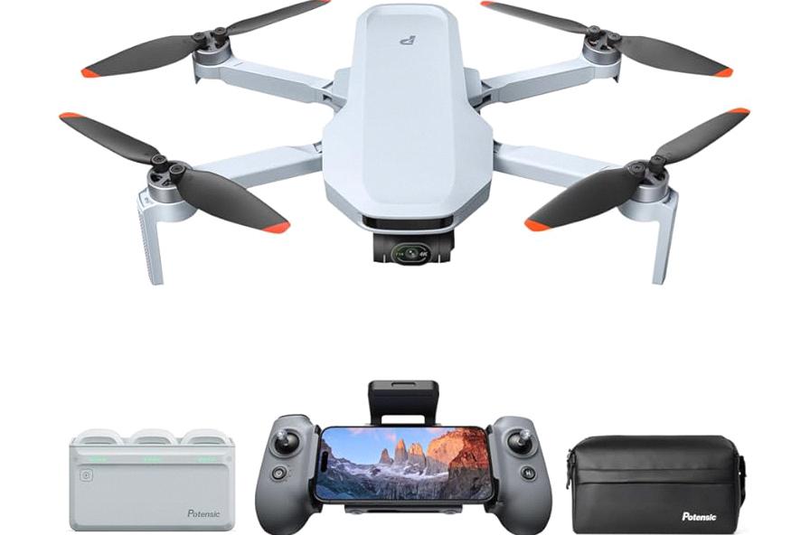 Potensic ATOM 2 Drone with Camera for Adults 4K Video, 8K Photo, Under 249g, 3-Axis Gimbal, 10KM Transmission, AI Track, Vertical Shooting, AI Night Shot, QuickShots, Fly More Combo (96-Min Flight) product image